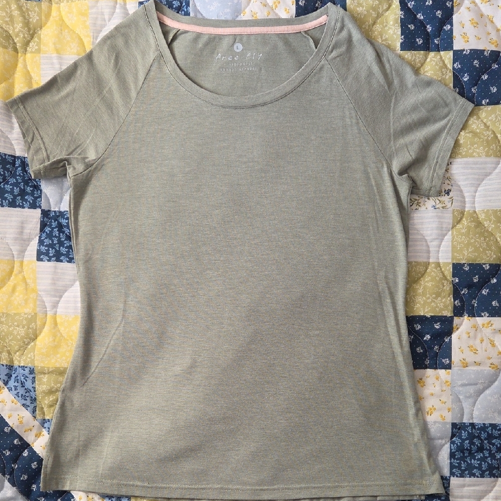 Free Fly Apparel Bamboo Heather Green Short Sleeve Tee